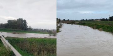 Flumini Mannu in piena, sotto stretta sorveglianza Samassi e Serramanna