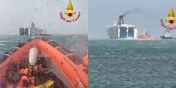 Porto Torres, la Tirrenia rompe gli ormeggi: imponente operazione per mettere in sicurezza la nave -VIDEO