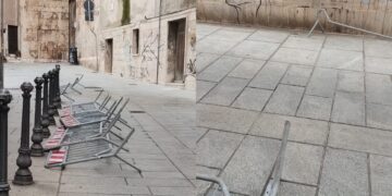 Cagliari, giù le (eterne) transenne in via Università: “Sono pericolose”