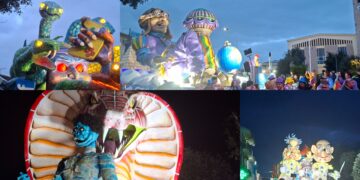 I giganti di cartapesta conquistano San Gavino: migliaia di persone in festa per la 40^ edizione della sfilata -VIDEO