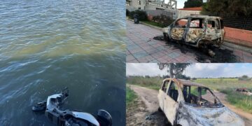 Carcasse di auto e scooter cannibalizzate e date alle fiamme: Cagliari e hinterland invasi dai rottami