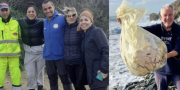 Villasimius, i volontari ripuliscono Capo Carbonara da polistirolo e rifiuti