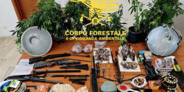 Operazione antibracconaggio nell’hinterland cagliaritano: due fermi e sequestro di munizioni, selvaggina e stupefacenti