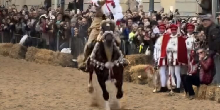 Oristano, Sartiglia nera per due cavalli della giostra equestre: uno è morto, l’altro è rimasto ferito