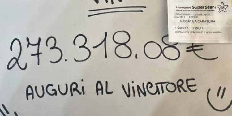 Grandiosa vincita a Uta al SuperenaLotto: quattro fortunati giocatori si portano via 273mila euro al bar Ramses