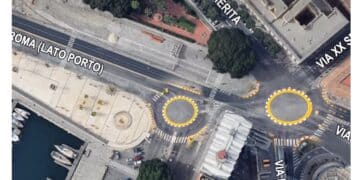 Cagliari, lavori per la metropolitana leggera in via Roma: due nuove rotatorie e modifiche alla viabilità