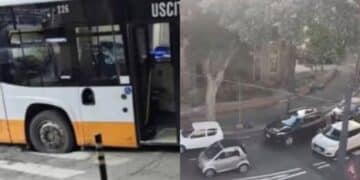 Cagliari, cede il sedimento stradale in viale Merello: “Possibile presenza di un canale d’acqua”