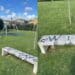 Decimomannu, le panchine del parco dei bimbi imbrattate con scritte