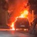 Quartu, auto in fiamme durante la notte in via Palestrina