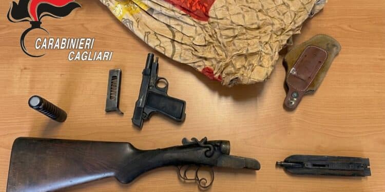 Armi da sparo e proiettili nascosti nel fienile, allevatore arrestato a Silius