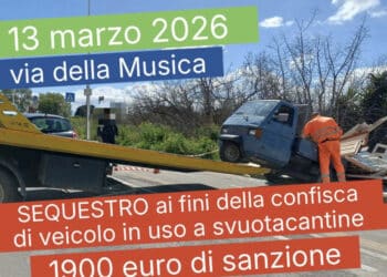 Quartu, motocarro sequestrato a un svuotacantine irregolare e maxi multa da 1900 euro