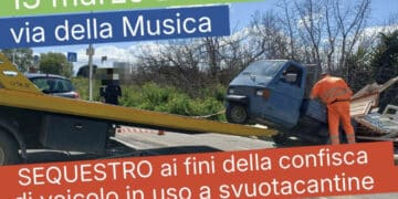 Quartu, motocarro sequestrato a un svuotacantine irregolare e maxi multa da 1900 euro