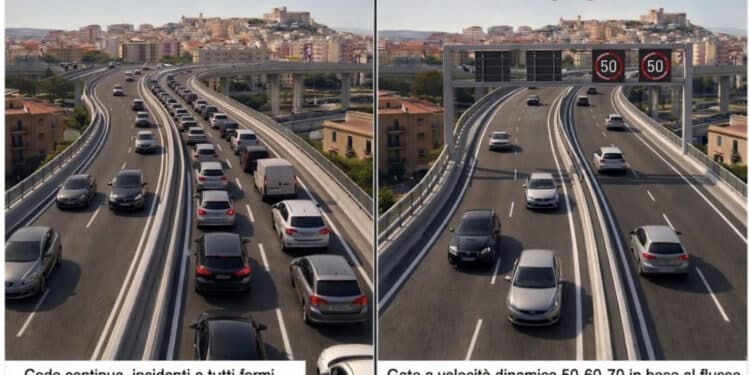 Asse Mediano, la proposta del Comitato Genneruxi: “Gate intelligenti con velocità fra 50 e 70 km/h per evitare ingorghi e incidenti”