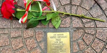 Cagliari ricorda Mario Giovanni Pani: posata la prima pietra d’inciampo della città