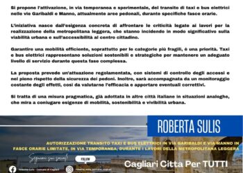 Taxi e bus elettrici in via Garibaldi e via Manno in fasce orarie: la proposta per contrastare i disagi dei cantieri