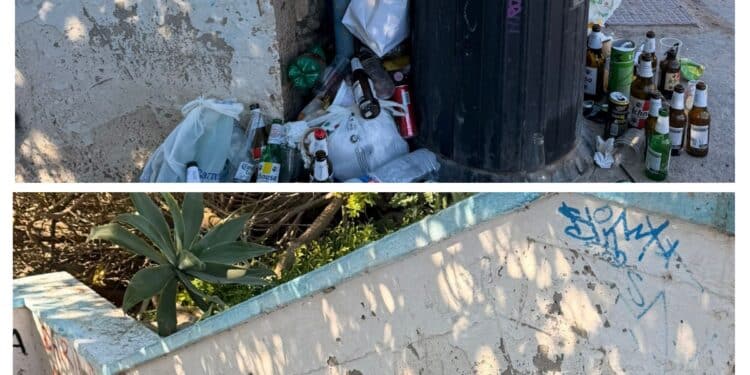 Pasquetta di degrado a Calamosca: lo “spettacolo” indecoroso che ha accolto i visitatori