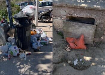 Calamosca, i cestini sono inadeguati e i rifiuti vengono abbandonati a terra