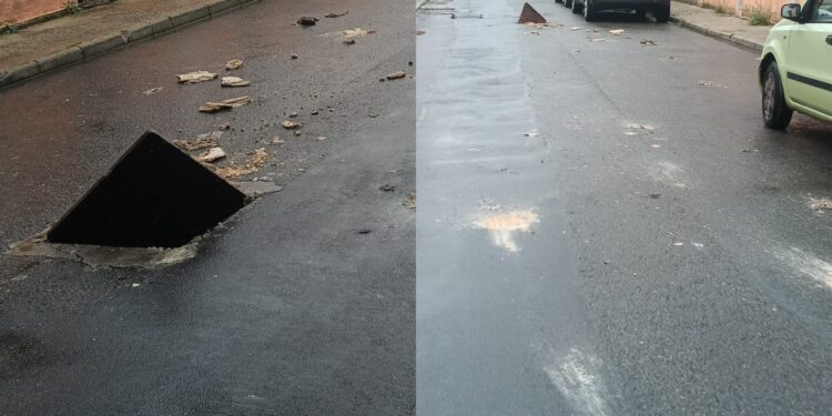 Sestu, strada inondata di liquami maleodoranti: sono bastati appena 15 minuti di pioggia per provocare il caos