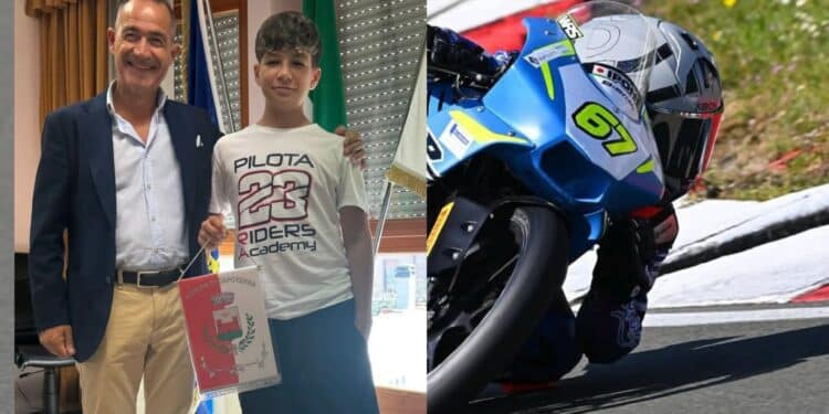 Capoterra: il 14enne Massimiliano Gerina protagonista nel campionato Motoestate, categoria Moto4