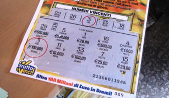 Maracalagonis, gratta e vinci da capogiro: vinti due milioni di euro