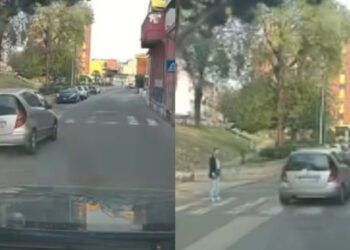 Assemini, donna sulle strisce pedonali salvata dal suono del clacson di un automobilista superato a folle velocità