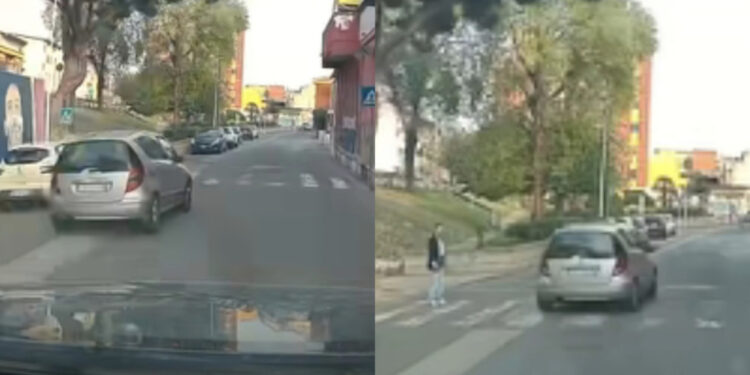 Assemini, donna sulle strisce pedonali salvata dal suono del clacson di un automobilista superato a folle velocità