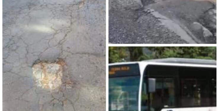 Cagliari, buche e strade dissestate sono un incubo: disagi per bus e passeggeri