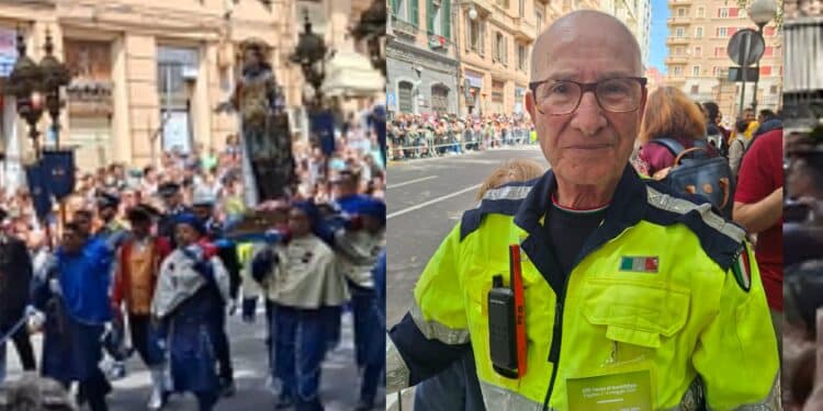 Paolo, 81 anni, di Assemini, volontario per Sant’Efisio: “È il nostro patrono, da due anni sono qui per la grande festa”