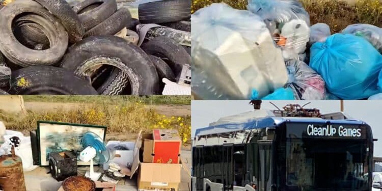 Cagliari, a Giorgino rifiuti di ogni tipo raccolti dai volontari
