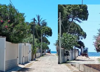 Flumini di Quartu, ruspe in azione in via Mar Ligure: via la sabbia candida dalla strada, i residenti chiamano i carabinieri