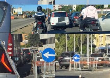 Caos in via Vesalio, tutti in fila per raggiungere Cagliari: concerto di clacson e disagi, bus intrappolati