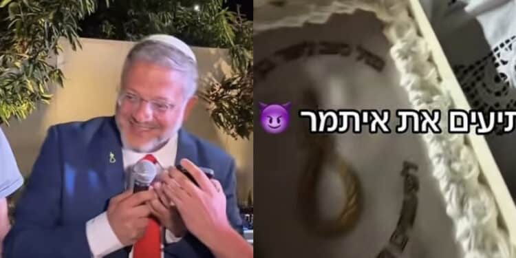 Torta col cappio per il compleanno del ministro israeliano Ben-Gvir: è polemica