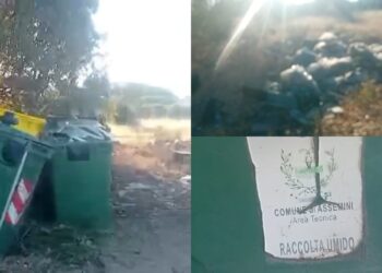 Assemini, discarica Su Fraigu: carcasse d’auto, rifiuti e cassonetti del Comune abbandonati