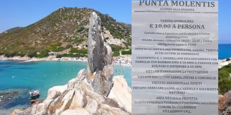 A Punta Molentis prezzi e regole non convincono: 10 euro a persona, niente ombrellone e massimo 150 ingressi