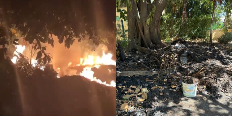 Capoterra, fiamme alte a due passi dalle case e dalle auto in sosta: “Occorre bonificare l’area”