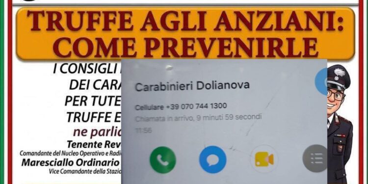 Dolianova, tentata truffa telefonica con il numero dei carabinieri sul display: “Volevano un bonifico sul conto”