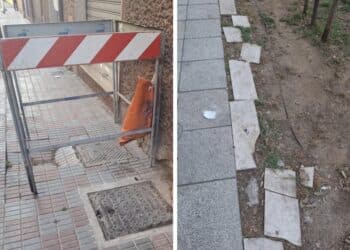 Cagliari, strade e marciapiedi disastro: passeggiare in via Dante e via Donizetti è un’impresa