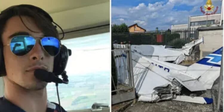 Precipita un ultraleggero: morto l’istruttore 27enne Daniel Taino