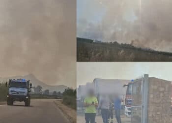 Serramanna, inferno di fuoco: minacciate case, aziende agricole e serre