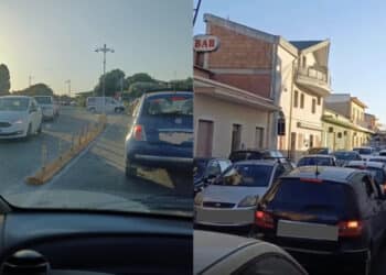 Sinnai e Maracalagonis in ostaggio del cantiere Tyrrhenian Link: strade devastate, semafori lumaca e code chilometriche