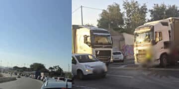Cagliari, tir in panne manda il traffico in tilt: coda chilometrica all’ora di punta