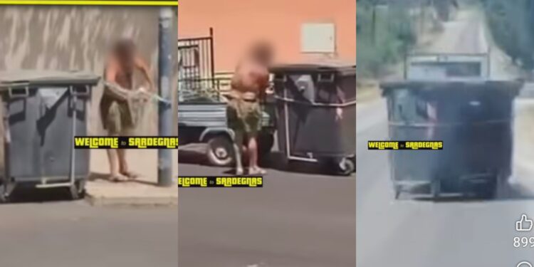 Dolianova: esasperato dal frastuono del vetro, carica il cassonetto sull’Ape e lo porta via