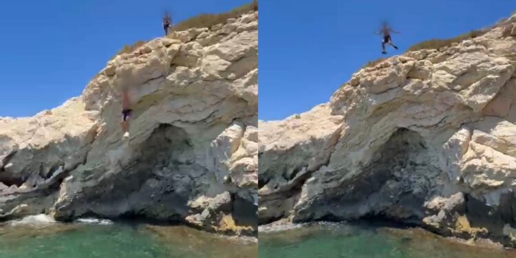 Tuffi proibiti a Calamosca, ragazzini sfidano la sorte lanciandosi dalla scogliera