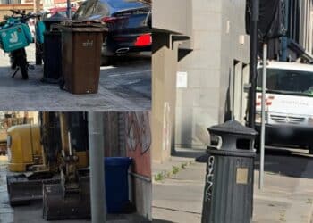 Cagliari, marciapiedi occupati da mezzi pesanti e biciclette: in viale Diaz e via Satta pedoni in strada