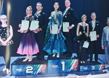Quartu, la passione che unisce nella vita e nel ballo: Pietro Bodano e Giuseppina Catania sul podio in Coppa Italia