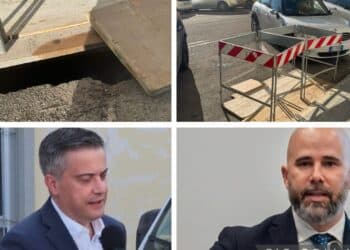 Cagliari, a due mesi dalla diffida di Abbanoa asfalto collassato e transenne di via dei Capraia sono ancora lì