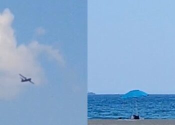 Poetto, grosso aereo cattura l’attenzione dei bagnanti: velivolo “sospetto” sorvola lo specchio d’acqua per diversi minuti (VIDEO)