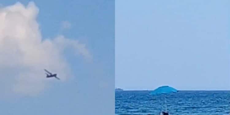 Poetto, grosso aereo cattura l’attenzione dei bagnanti: velivolo “sospetto” sorvola lo specchio d’acqua per diversi minuti (VIDEO)