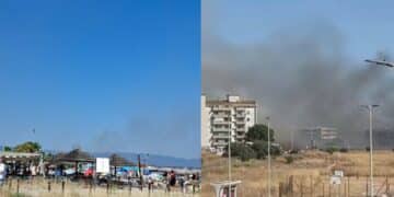 Quartu, grosso incendio in zona velodromo: da due ore fiamme altissime a due passi da case e negozi