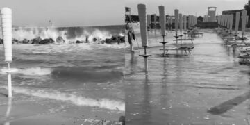 Al Villaggio dei Pescatori il mare spazza via la spiaggia: danni ingenti allo stabilimento